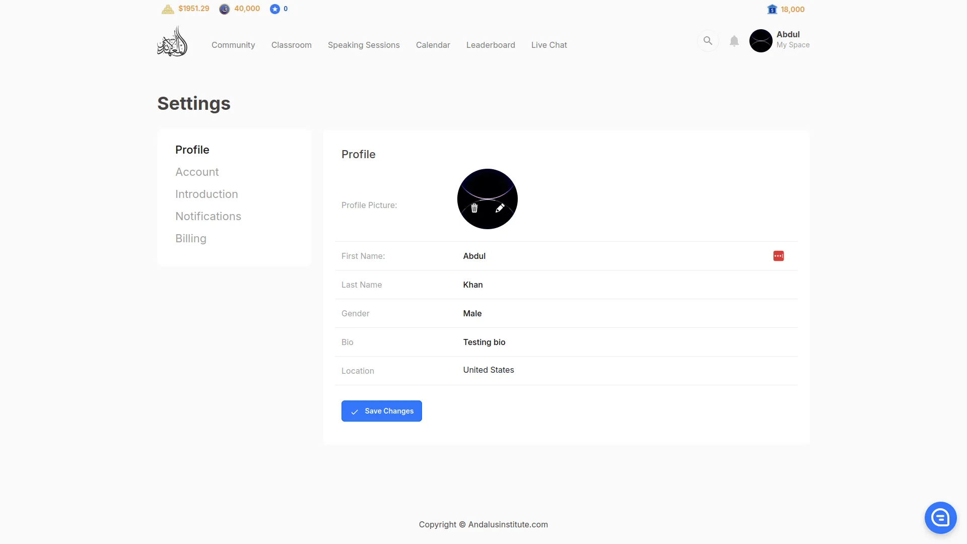 project screenshot